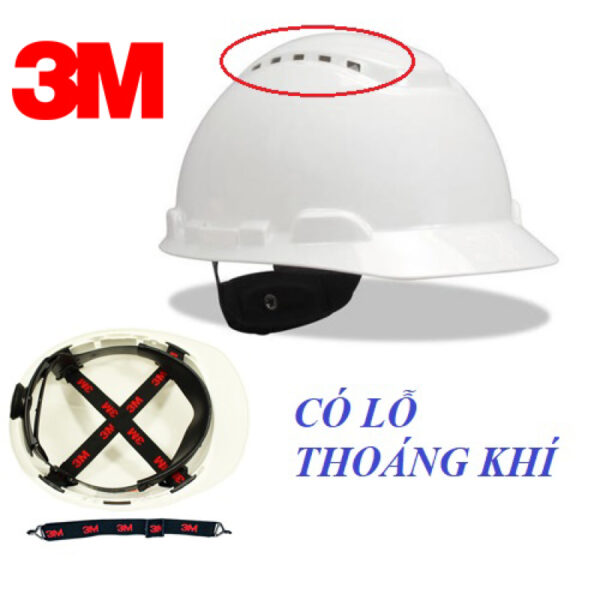 non-bao-ho-3m-h701v-600x600-1 Nón bảo hộ 3M H701V có lỗ thoáng khí màu trắng - Ảnh 2