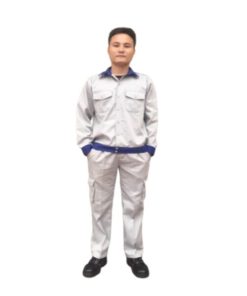 Quần áo Kaki 3.1 - Ghi sáng phối xanh LS401