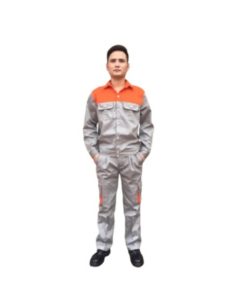 Quần áo Kaki 3.1 - Ghi tối phối cam LS403