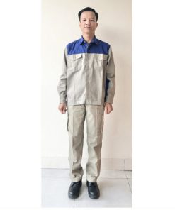 Quần áo Kaki liên doanh - Ghi tối phối xanh LS610 - Ảnh 4